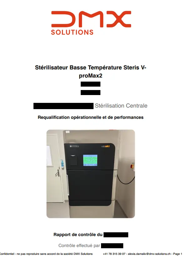 Stérilisateur vapeur Melag sur site d'intervention